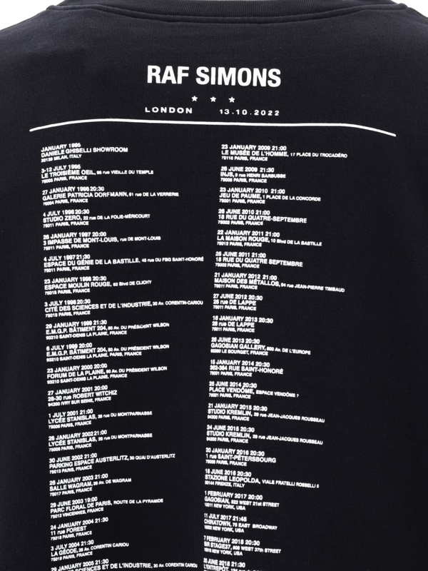 Raf Simons tour-print fleece cardigan - Black