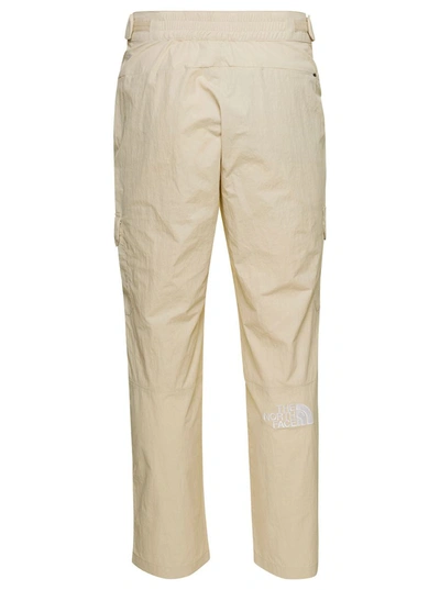 Shop The North Face '78' Beige Cargo Pants With Snap Button In Nylon And Cotton Man