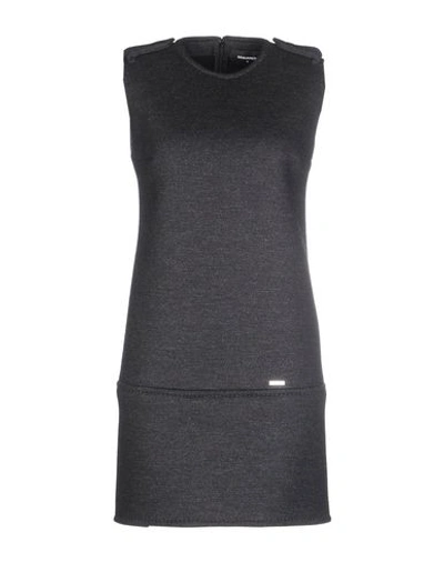 Shop Dsquared2 Woman Mini Dress Steel Grey Size S Virgin Wool, Viscose, Polyamide