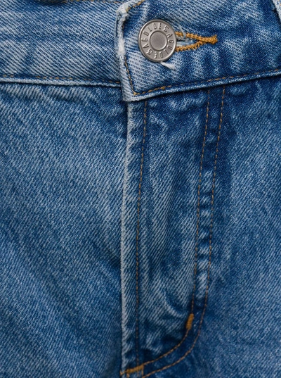 Shop Agolde 'fusion' Light Blue 5-pocket Style Wide Jeans In Cotton Denim Woman