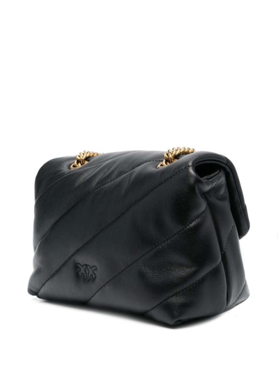 Pinko 'love Classic Puff' Black Shoulder Bag With Diagonal Maxi ...