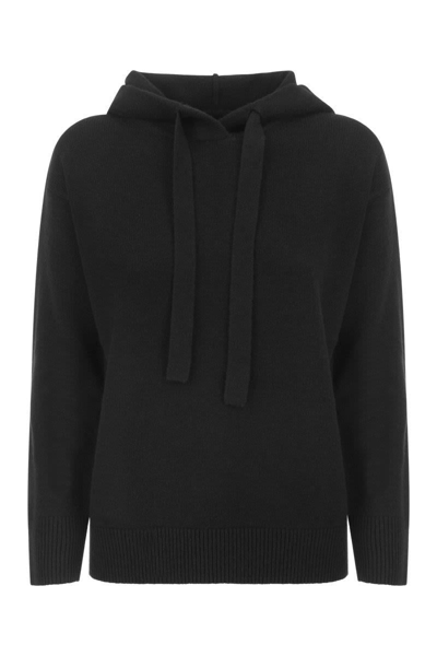 Shop 's Max Mara Anima - Wool And Cashmere Hooded Sweater In Black