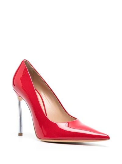 Shop Casadei 'superblade' Red Pointed Pumps With Stiletto Heel In Patent Leather Woman