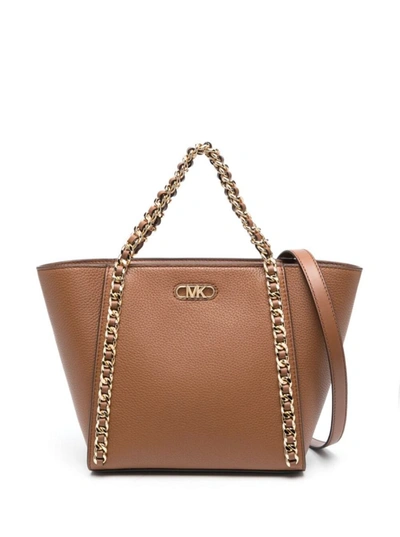 Shop Michael Michael Kors 'westley' Brown Tote Bag In Cow Leather Woman