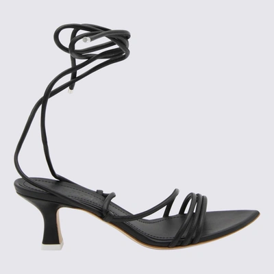 Shop 3juin Black Leather Sandals