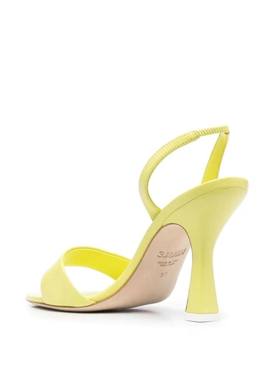 Shop 3juin Sandals With 100mm Back Strap In Yellow &amp; Orange