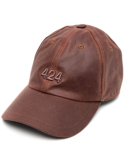 Shop 424 Hat With Logo In Mrrone