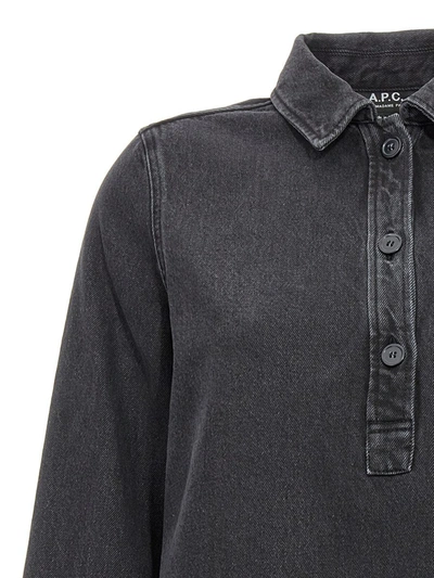Shop Apc A.p.c. 'asymmetric' Dress In Black