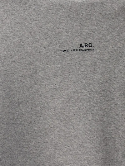 Shop Apc A.p.c. 'item 001' Hoodie In Gray