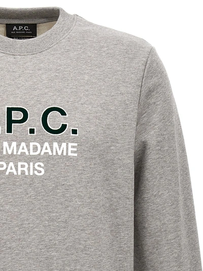 Shop Apc A.p.c. 'madame' Sweatshirt In Gray