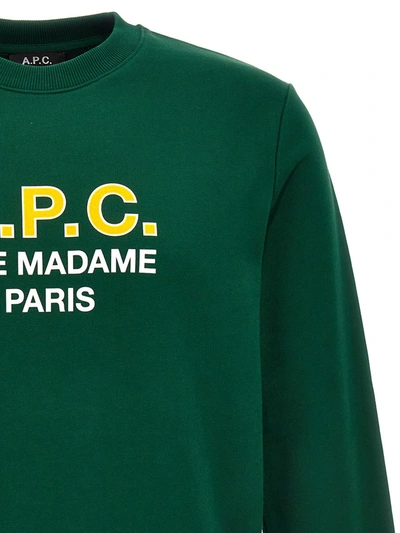 Shop Apc A.p.c. 'madame' Sweatshirt In Green