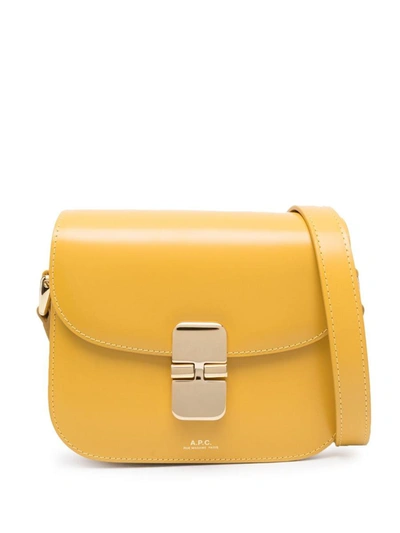 Shop Apc A.p.c. Sac Grace Mini Bags In Yellow &amp; Orange