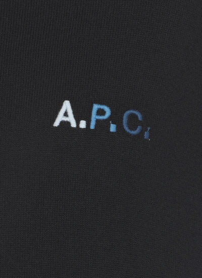 Shop Apc A.p.c. Sweaters In Marine/bleu Clair