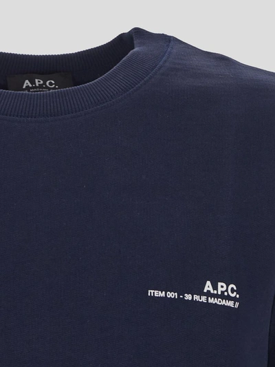 Shop Apc A.p.c. Sweatshirt In Blue