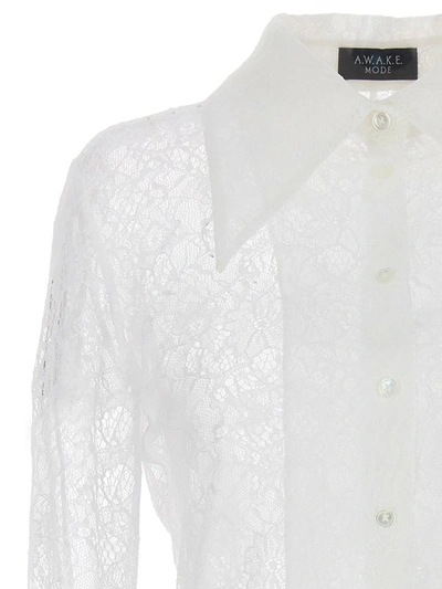 Shop A.w.a.k.e. Mode Lace Shirt In White