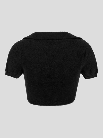 Shop Acco Studios Polo Shirt In <p> Polo Shirt In Black Polyester With Point Collar