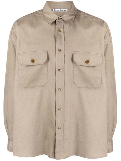 Shop Acne Studios Shirt Clothing In Nude &amp; Neutrals