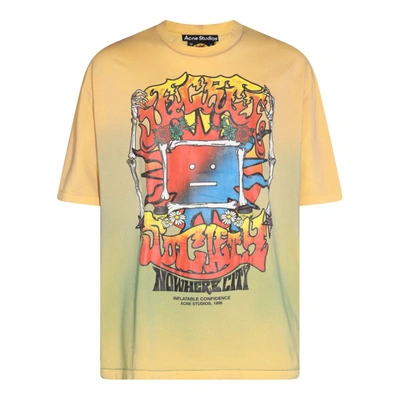 Shop Acne Studios T-shirts And Polos In Yellow/brown