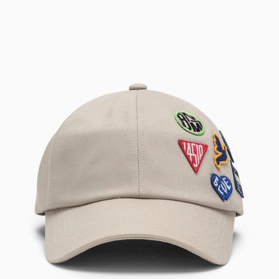Shop Ader Error Baseball Cap With Multi Patches In Beige