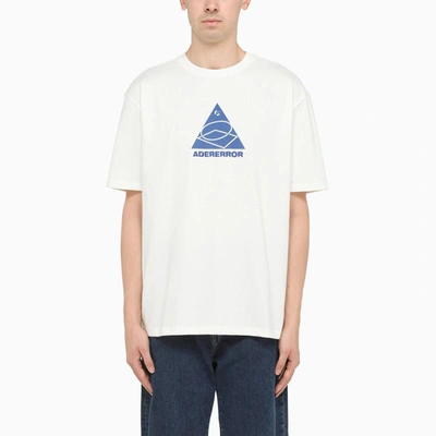 Shop Ader Error T-shirt With Geomid Logo Print In White