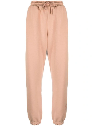 Shop Adidas By Stella Mccartney Logo Organic Cotton Sweatpants In Pink