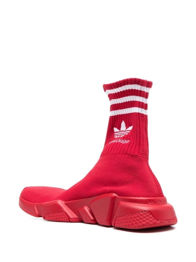 Shop Adidas X Balenciaga Speed Lt Sneakers In Red