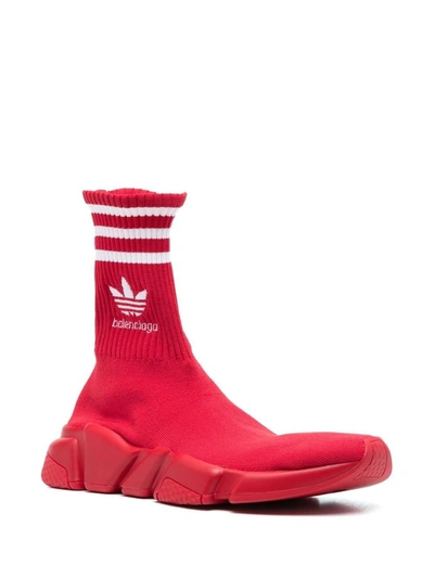 Shop Adidas X Balenciaga Speed Lt Sneakers In Red