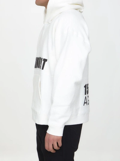 Shop Saint Laurent Agafay Print Hoodie In White