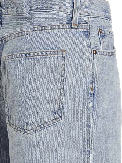 Shop Agolde 'dax Tck Waistband' Jeans In Light Blue