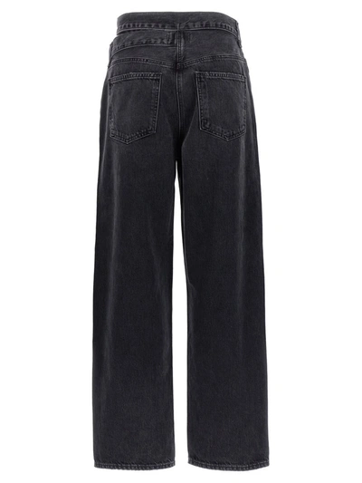 Shop Agolde Jeans 'broken Waistband' In Black