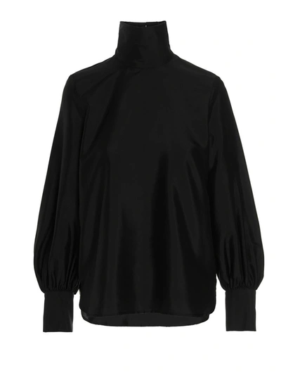 Shop Alberto Biani Silk Bloshirt In Black