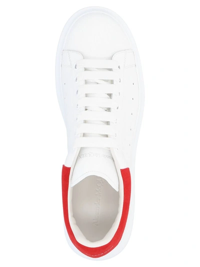 Alexander Mcqueen Men White Low Top Sneakers With Contrasting Heel With Embossed Logo Lettering In L In White
