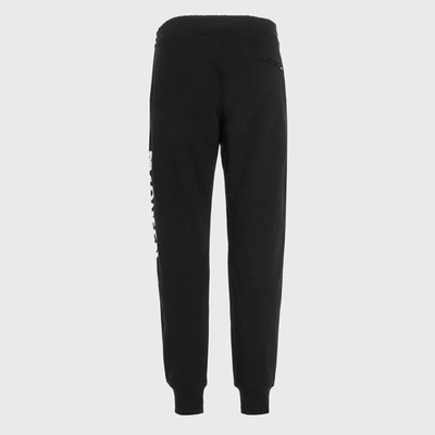 Shop Alexander Mcqueen Black And White Cotton Track Pants In Black/ivory