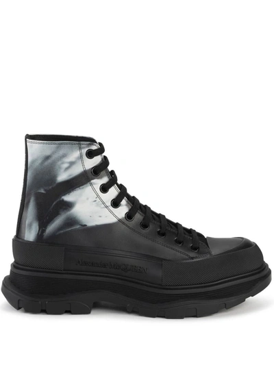 Shop Alexander Mcqueen Boots Shoes In Black