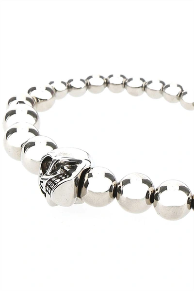 Shop Alexander Mcqueen Bracelets In Metallic