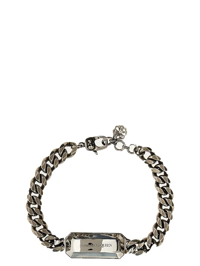Shop Alexander Mcqueen Dynamic Skull Bracelet In Silver