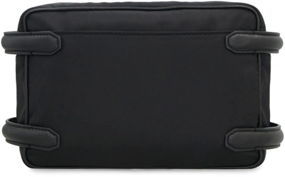 Shop Alexander Mcqueen Harness Leather And Nylon Messenger Bag In Black