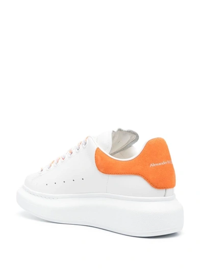 Shop Alexander Mcqueen Oversized Leather Sneakers In Orange