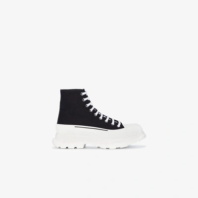 Shop Alexander Mcqueen Sneakers In Black&amp;white