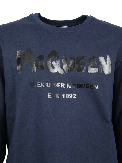 Shop Alexander Mcqueen Sweatshirt In Blu