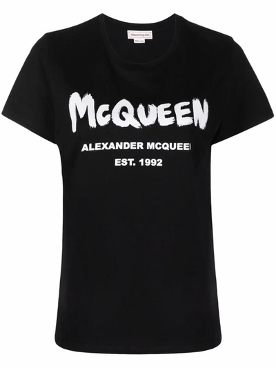 Shop Alexander Mcqueen T-shirts & Tops In Black/white