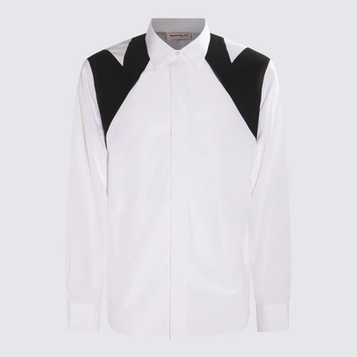 Shop Alexander Mcqueen White And Black Cotton Harness Shirt