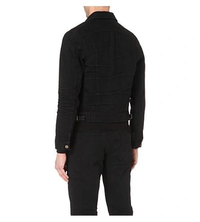 Shop Tom Ford Slim-fit Denim Jacket In Black