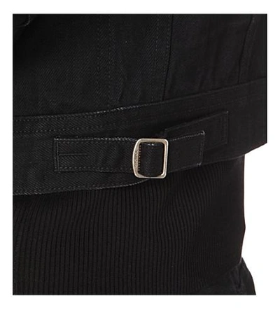 Shop Tom Ford Slim-fit Denim Jacket In Black