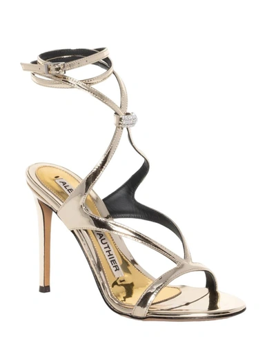 Shop Alexandre Vauthier High Heel Sandals In Gold