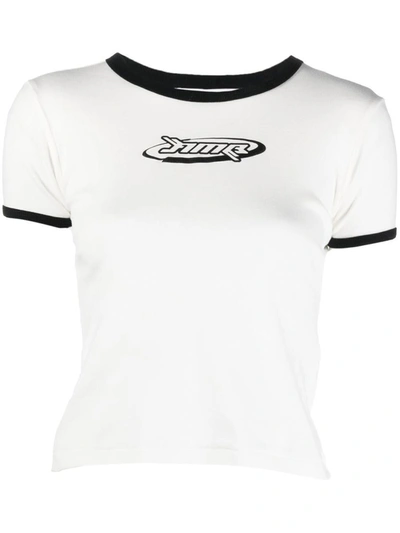 Shop Ambush Logo Cotton T-shirt In White