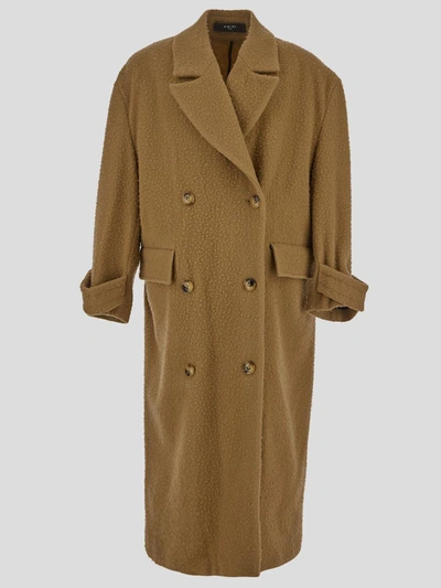 Shop Amiri Coats In Beige