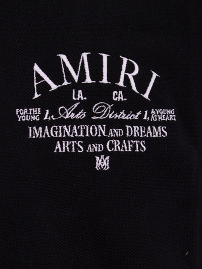 Shop Amiri Polo Shirt In Black