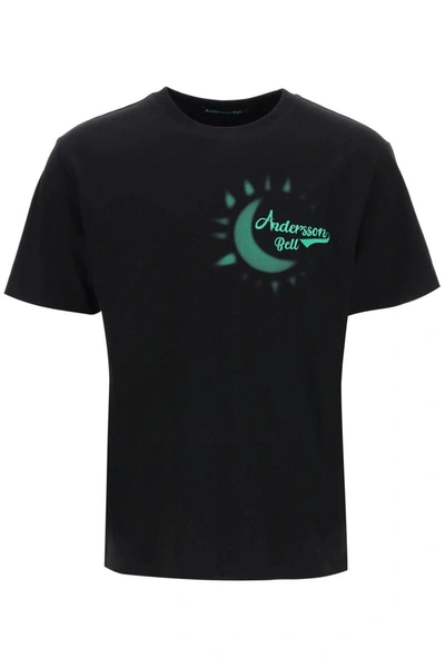 Shop Andersson Bell Embroidered Logo T-shirt In Black