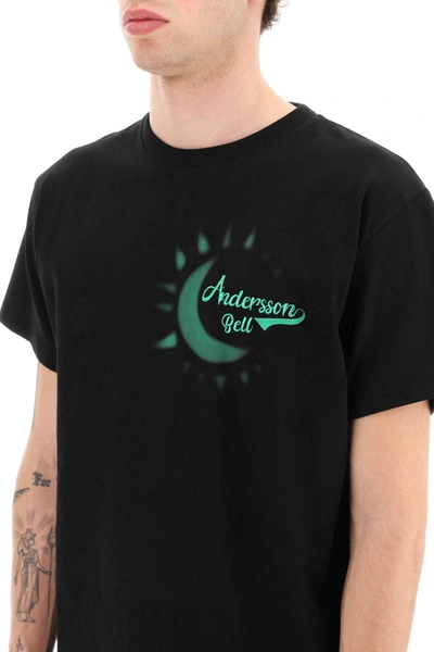 Shop Andersson Bell Embroidered Logo T-shirt In Black